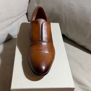 Santoni Tan Leather Men's Loafers